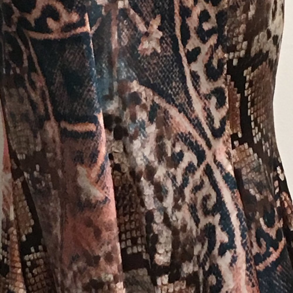 Roberto Cavalli animal print floral bodycon silk maxi dress  i40 S - Picture 7 of 8